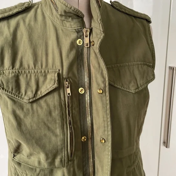 ZARA Women’s Vest Color-Khaki Size-Medium - Picture 5 of 6